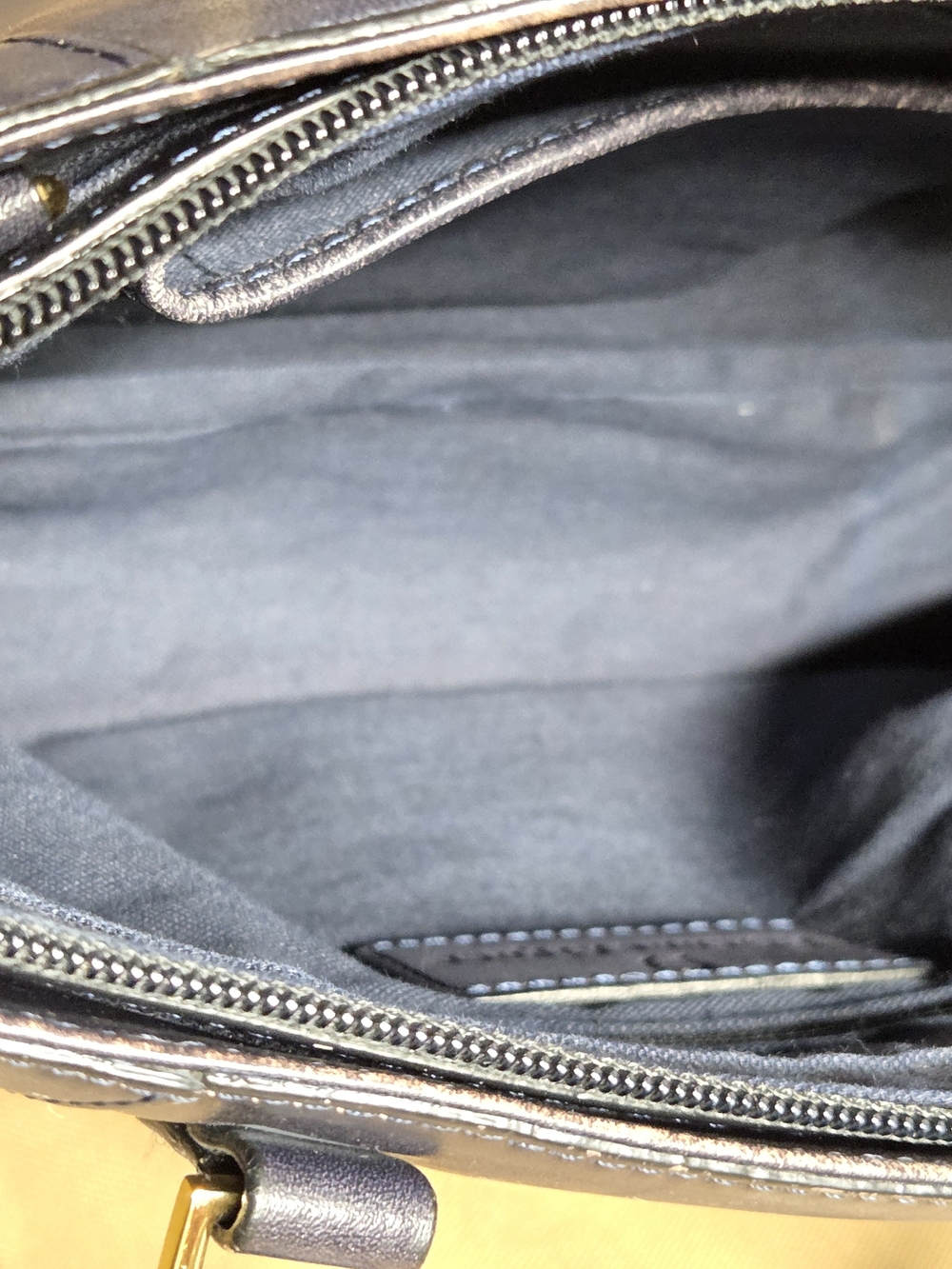 Vintage Etienne Aigner Navy Leather Structured Tote - Picture 10 of 14